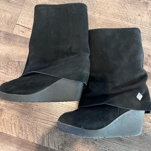 Black Bearpaw wedge boots - Picture 1 of 4